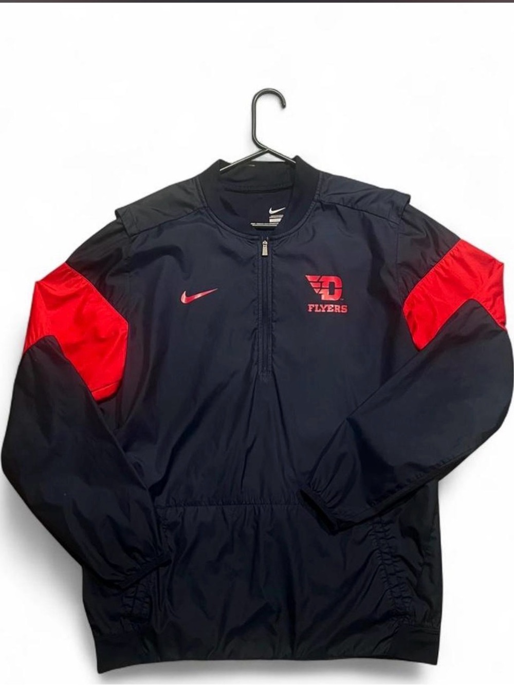 Nike Men’s Navy and Red Flyers Windbreaker Pullover #UD #FLYERS#DAYTON